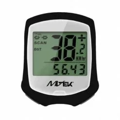 Ciclocomputer 9 Funzioni - MVTEK LAMPO Nero/Bianco - Con Filo