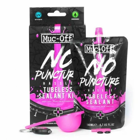 Kit Liquido Sigillante TUBELESS No Puncture Hassle MUC-OFF 140ml 2 Kit Liquido Sigillante TUBELESS No Puncture Hassle MUC-OFF 140ml - immagine 2