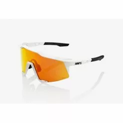Occhiali 100% SPEEDCRAFT Soft Tact Off White HiPER Red Multilayer Mirror Lens