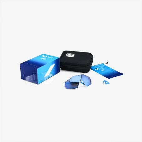 OCCHIALI BICI 100% RACETRAP Movistar Team White 3 OCCHIALI BICI 100% RACETRAP Movistar Team White - immagine 3